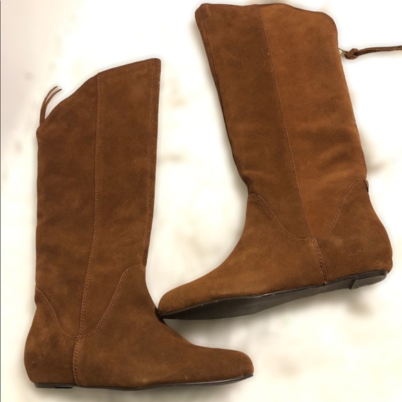 Steven by Steve Madden Hidden Heel Tan Brown Tall Knee High Boots - Picture 2 of 13